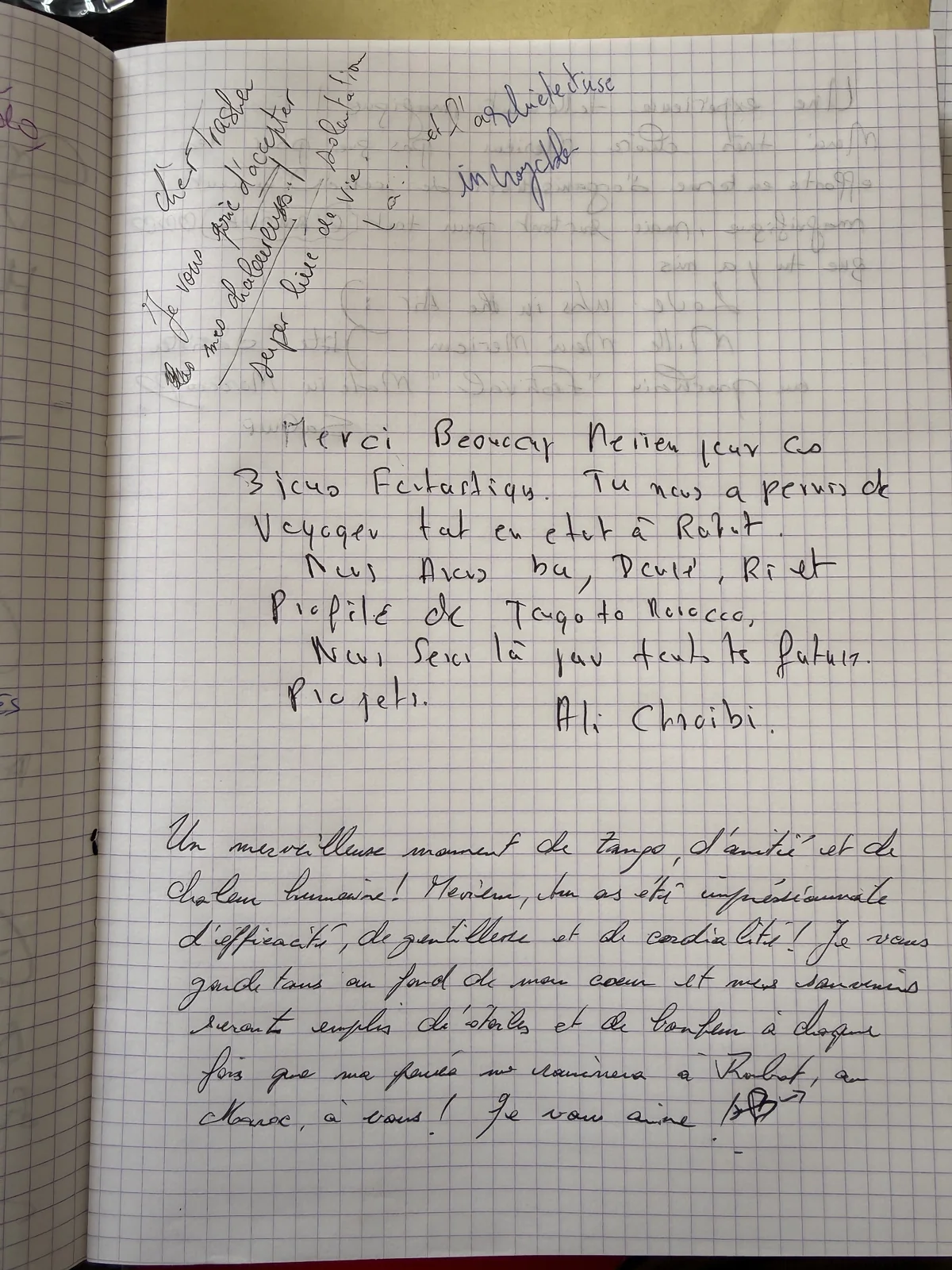 Témoignages manuscrits adressés à Meriem